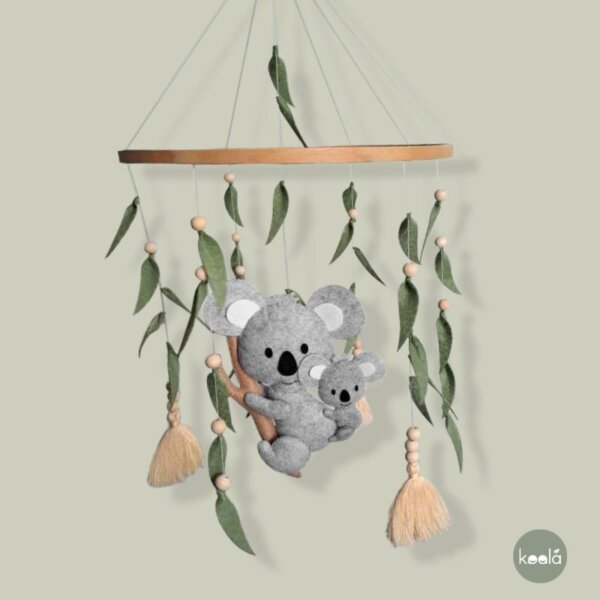 Baby Mobile | Felt Koala Cot Mobile | Australian Nursery Decor (Handmade)