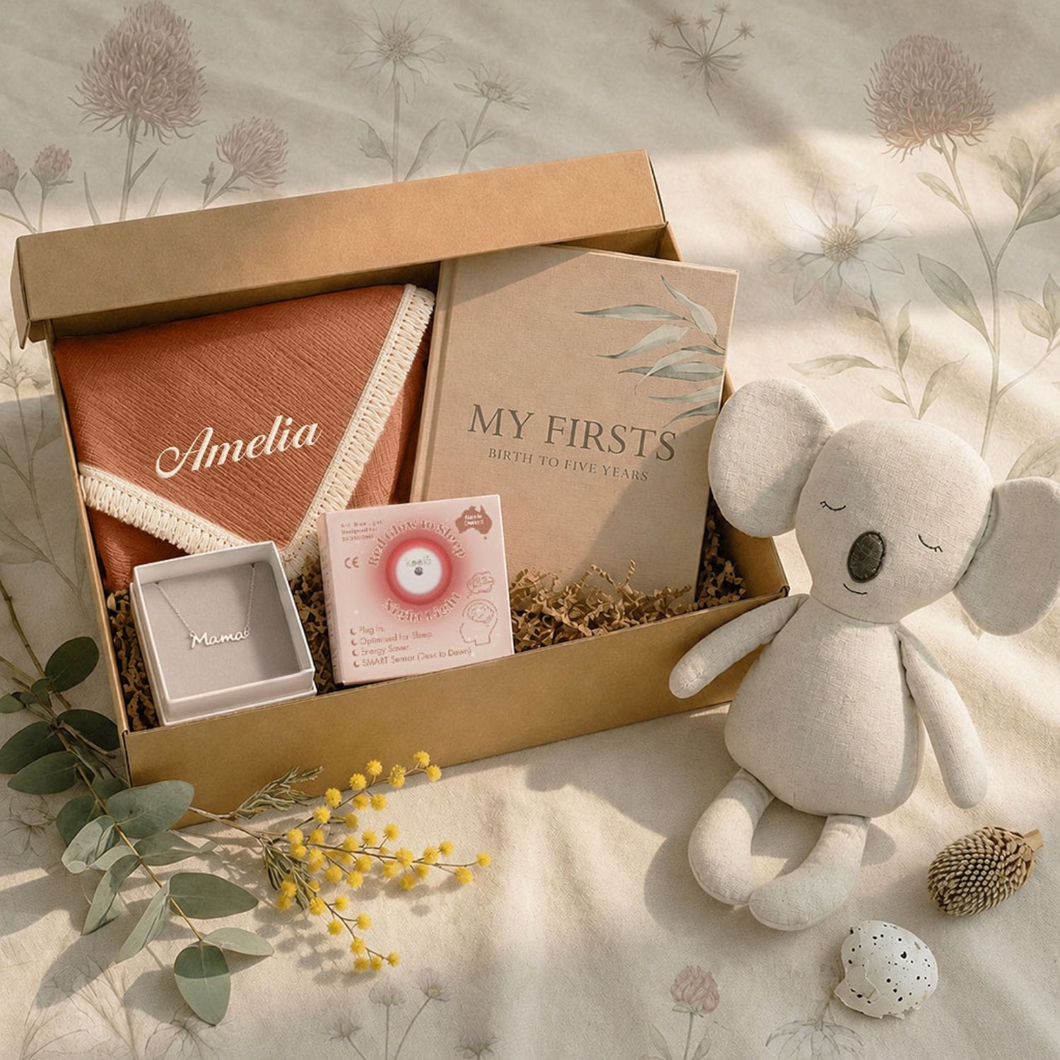 Personalised-baby-hamper-Australia-neutral-newborn-gift-box