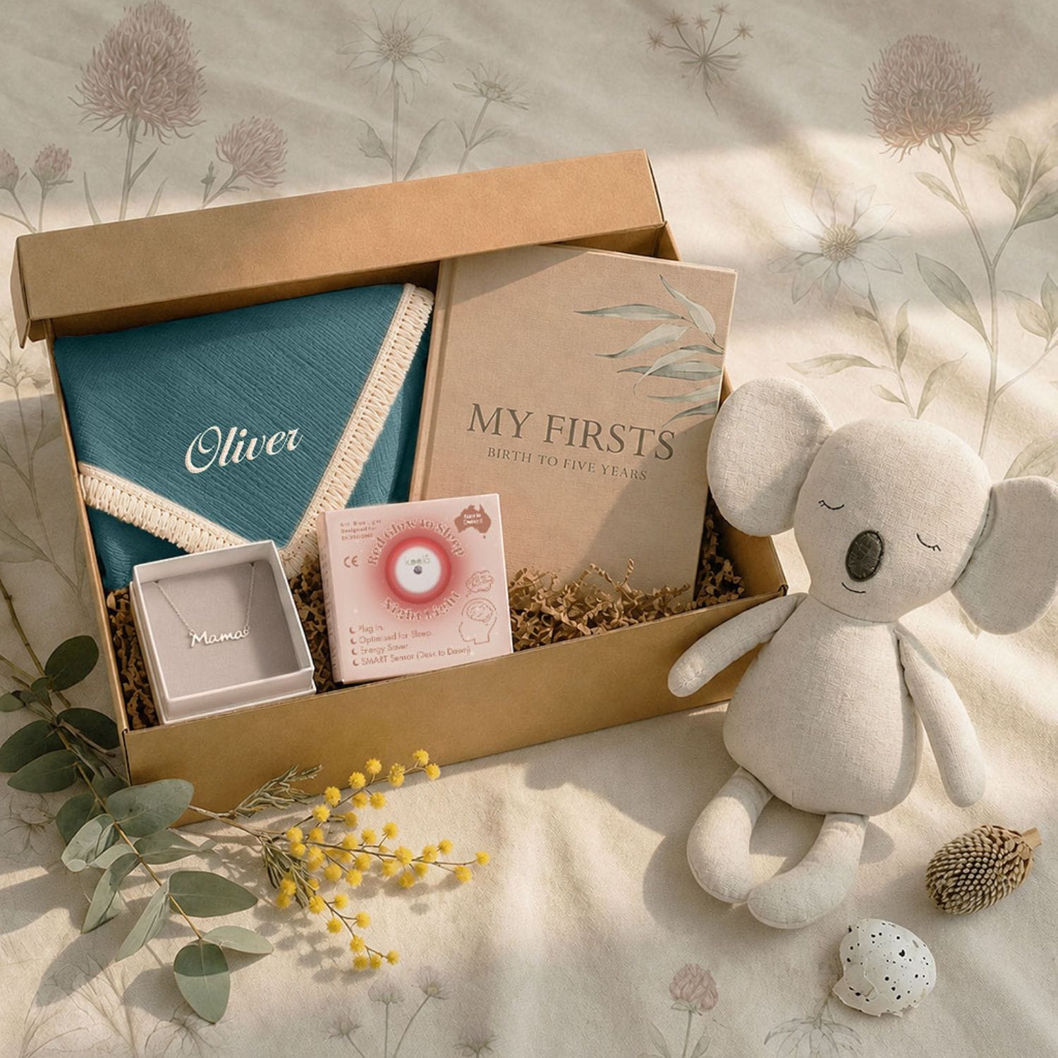 newborn-gift-box-with-swaddle-plush- toy-memory-book-and-sleep-night-light