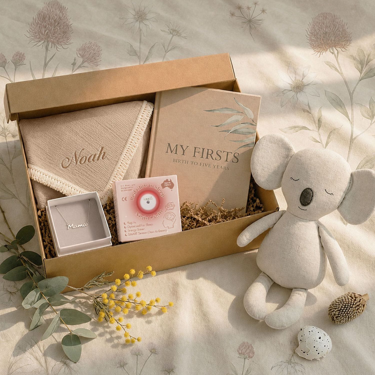 personalised-baby-hamper-neutral-newborn-gift-box-Australia
