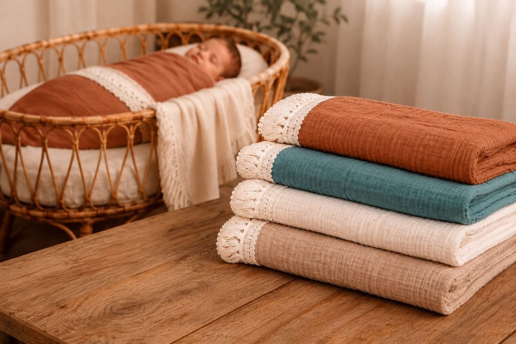 boho-nursery-cozy-swaddle-muslin-wrap-blankets