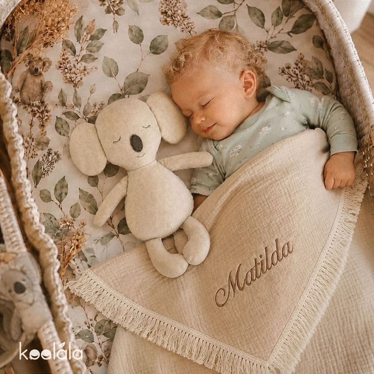 boho-nursery-neutral-colour--palette-muslin-wraps-baby